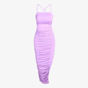 ZAFUL ruched light purple dress